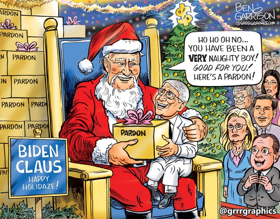 Ho Ho No! It’s Biden Claus and his bag of Pardons panel 1